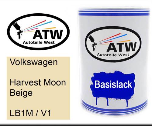 Volkswagen, Harvest Moon Beige, LB1M / V1: 500ml Lackdose, von ATW Autoteile West.